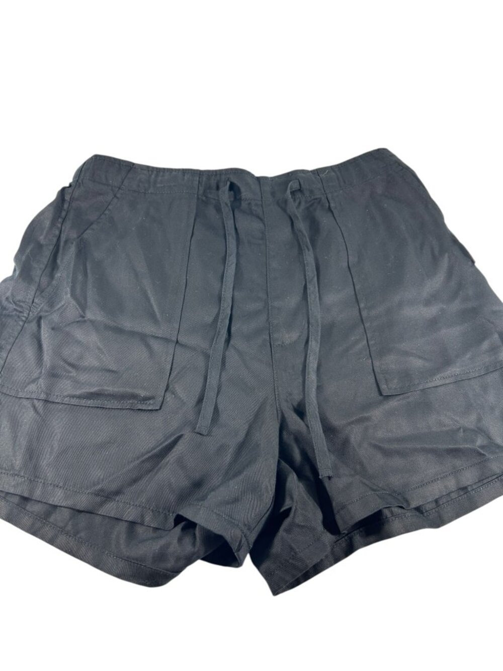 Time & Tru Black Casual Shorts Womens Size 12-14 Large Tencil Drawstring